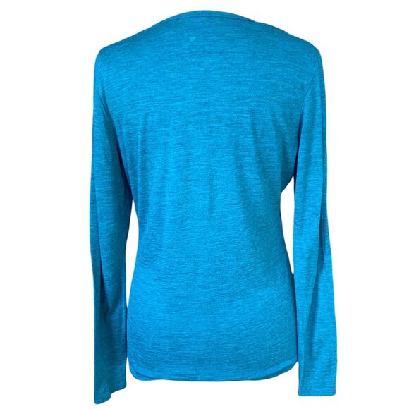 Segments Woolmark 100% Merino Wool Base Layer Teal Long Sleeve Top Gorpcore-M - Picture 8 of 12